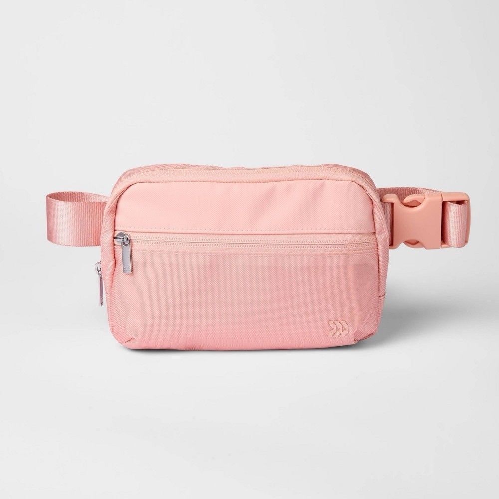 All in Motion Premium Belt Bag Blush Water-Resistant Knit Fanny Pack New